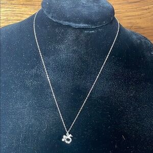 Elegant Silver Necklace‎ with Bow Pendant